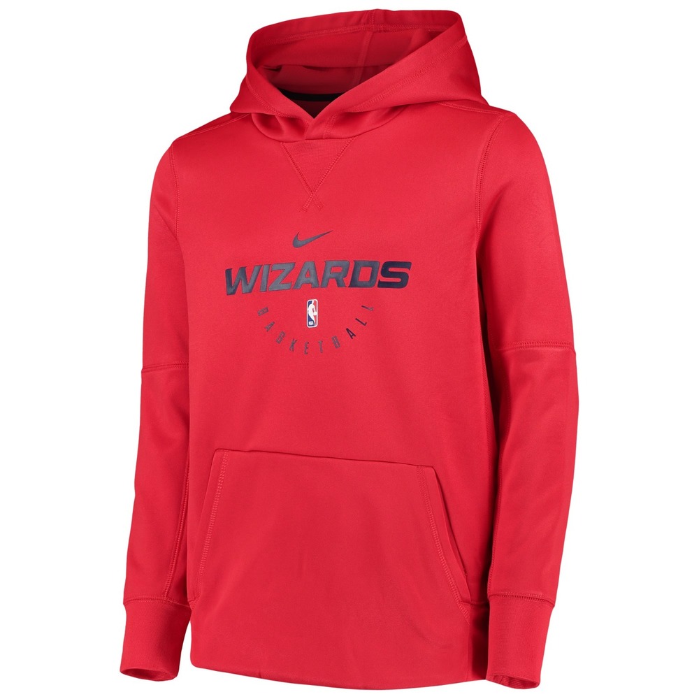 New Nike Washington Wizards Youth Hooded Sweatshirt Size Kids Medium Red Hoodie